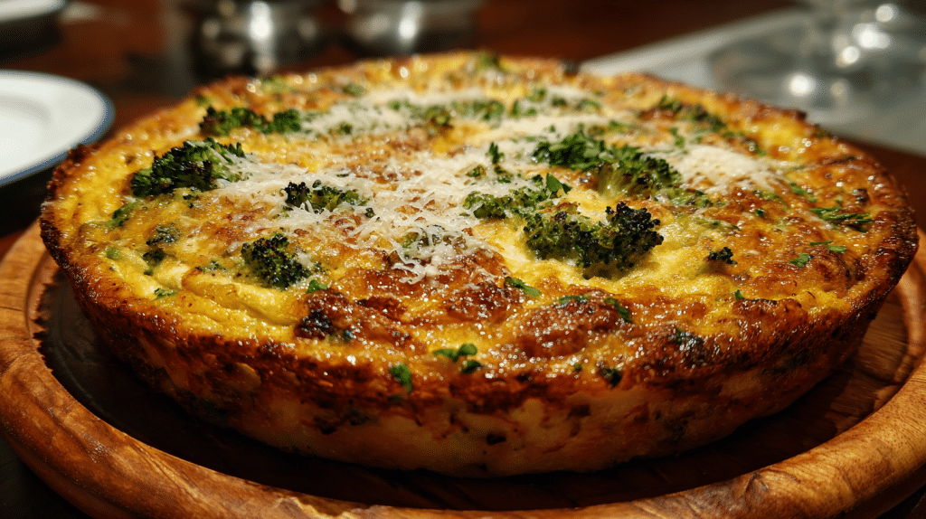 Frittata zöldségekkel és parmezánnal