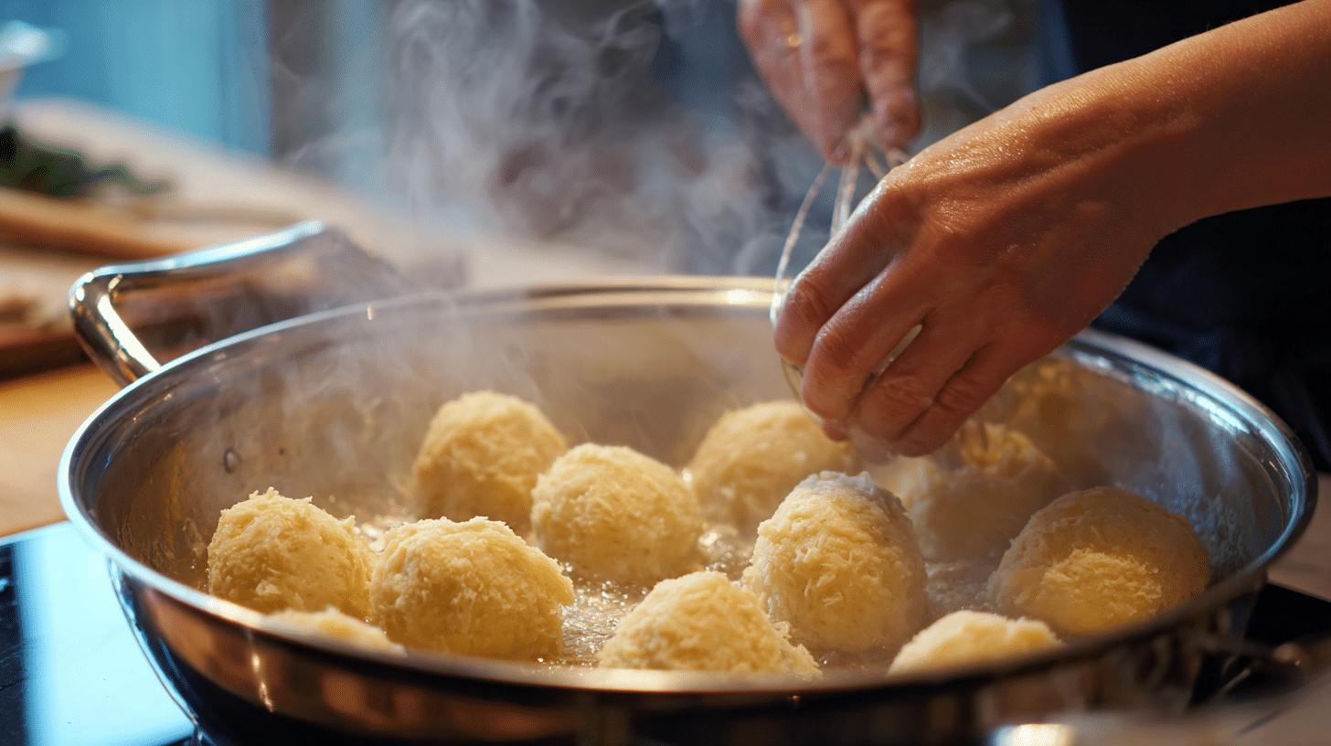A főzés folyamata közben